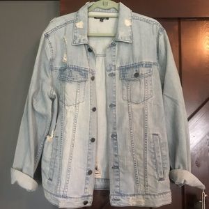 NWT Elwood Truck Stop Ripped Denim Jacket